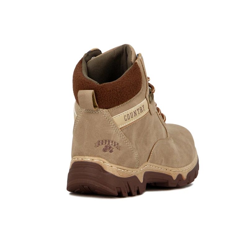 Country Bota De Dama Acordonada - Beige