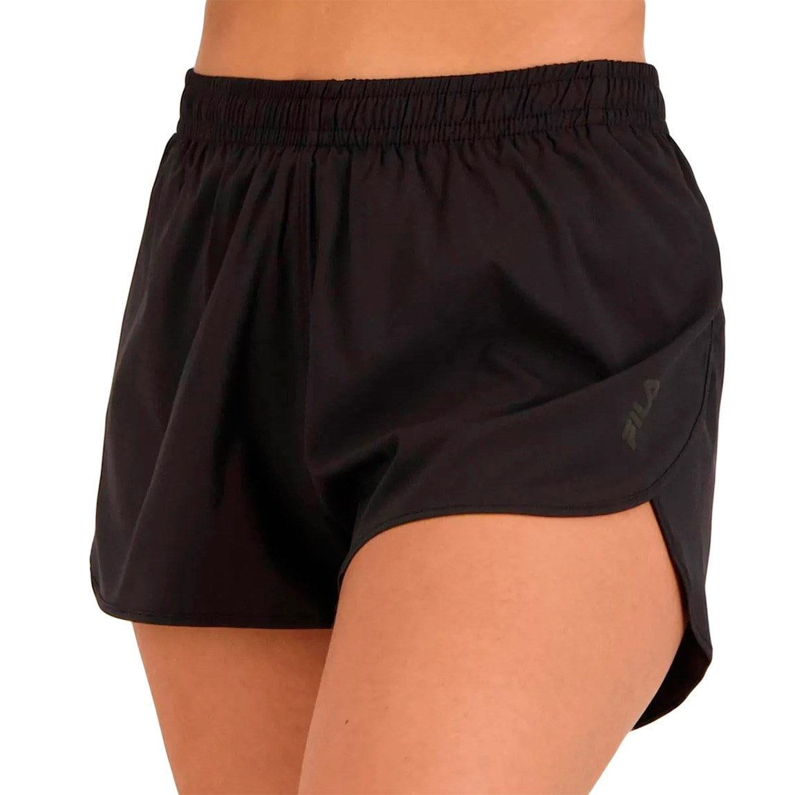 Fila Shorts Double run ii Mujer - Negro