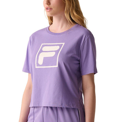 Fila Remera manga corta Letter essentials Mujer - Violeta