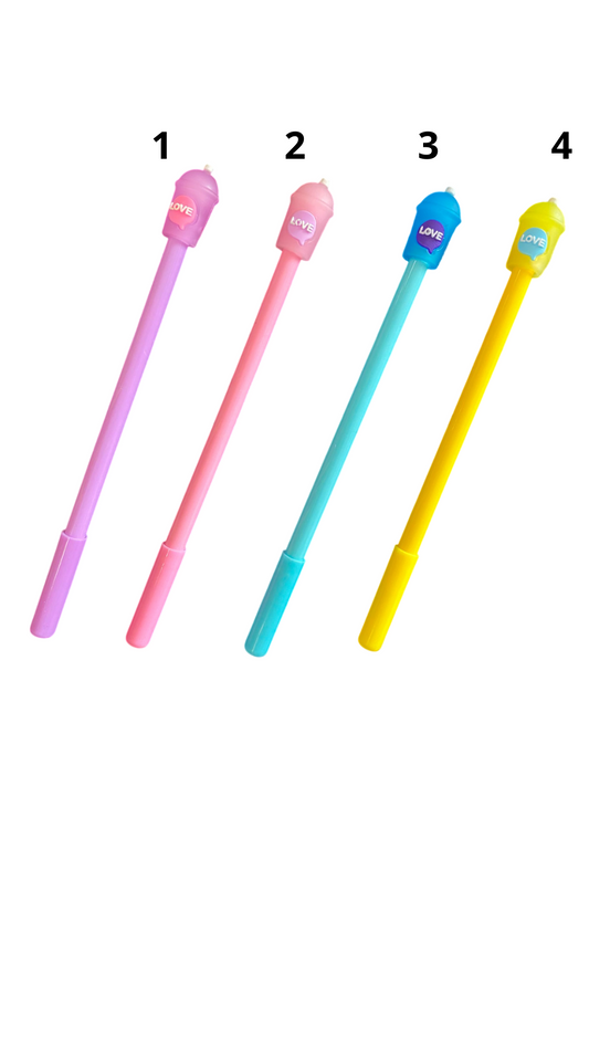 Lapiceras Love Tinta De Gel Negro