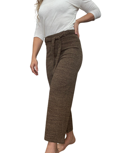 Pantalon Con Rib Y Lazo