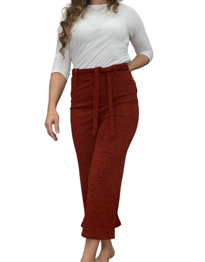 Pantalon Rib Con Lazo