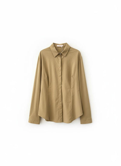 Camisa Entallada Verde Cuatroases
