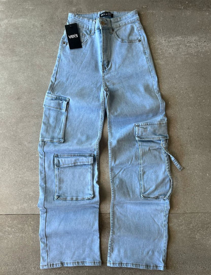 Cargo Bolsillos Color Claro