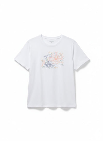 Remera Flores Marialicia Blanca