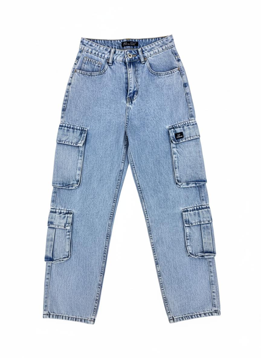 Jean Cargo Con Cuatro Bolsillos