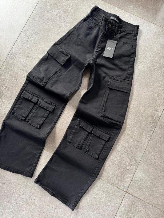 Jaen Cargo Wideleg Negro