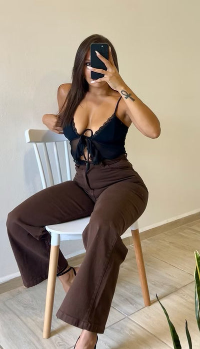 Wide leg Chocolate