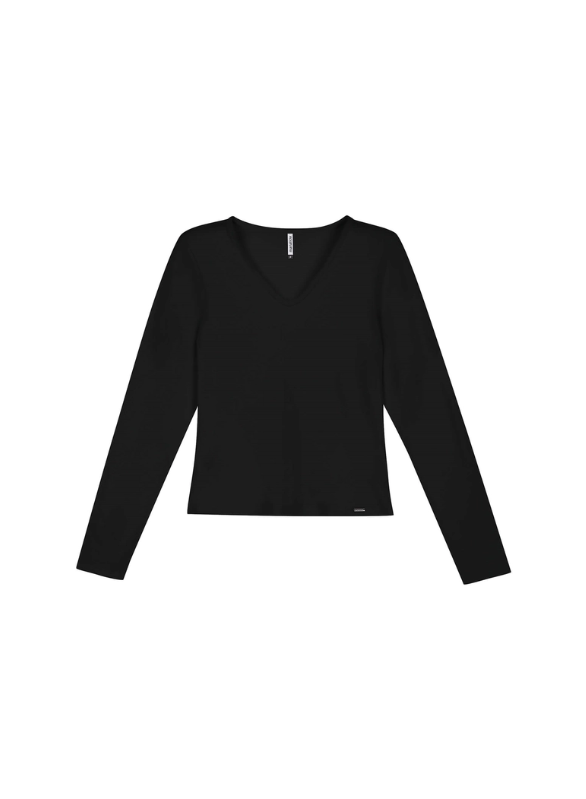 Camiseta Manga Larga Cuello V