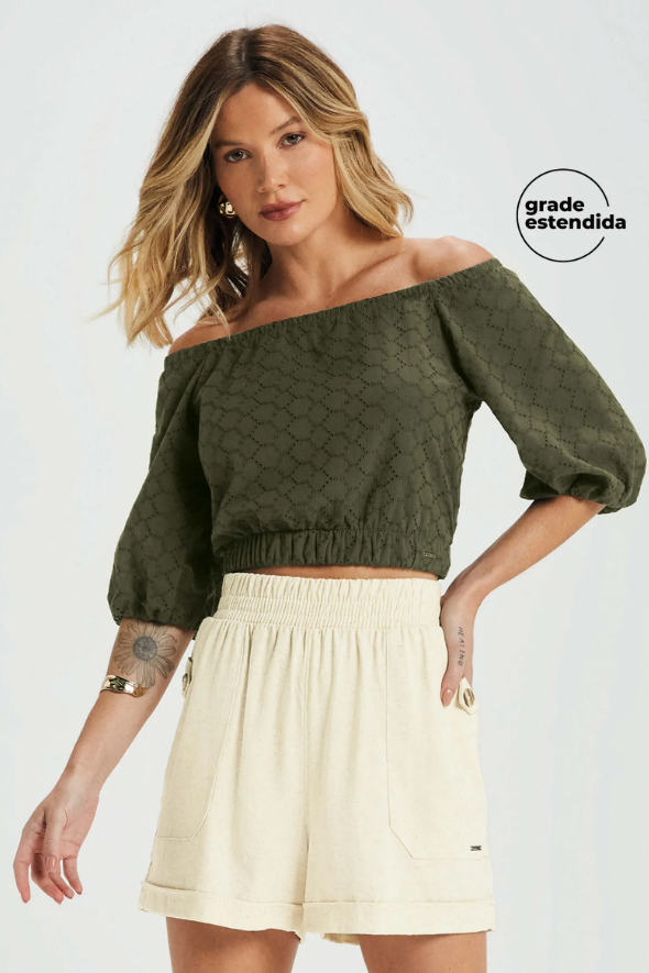 Short Lino Con Bolsillos