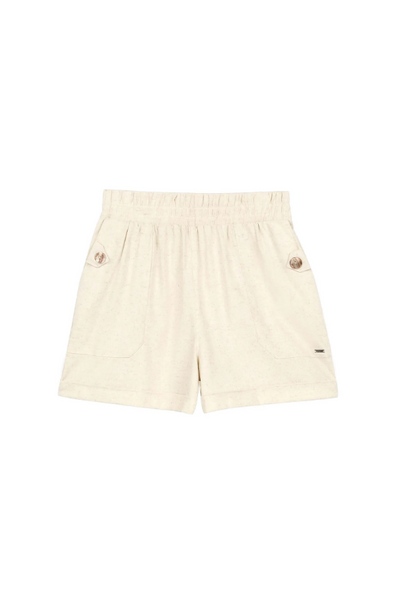 Short Lino Con Bolsillos