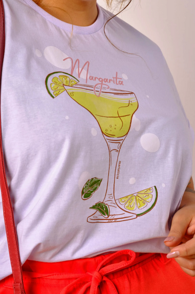 Remera Drinks Blanca