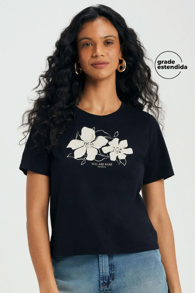 Remera Dama Estampa Flores Marialicia