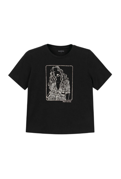 Remera Dama Marialicia Negra