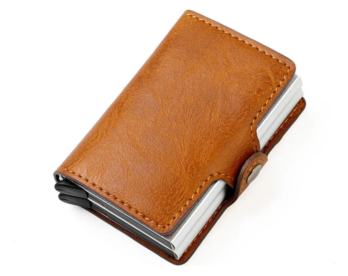 Porta Tarjetas Doble Marron