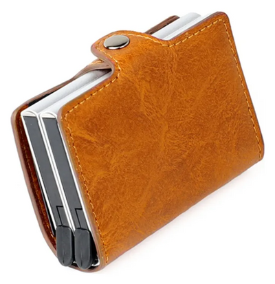 Porta Tarjetas Doble Marron