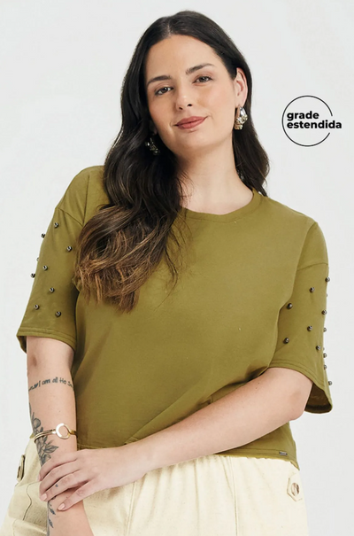 Remera Perlas Verde