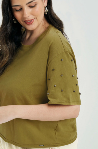 Remera Perlas Verde