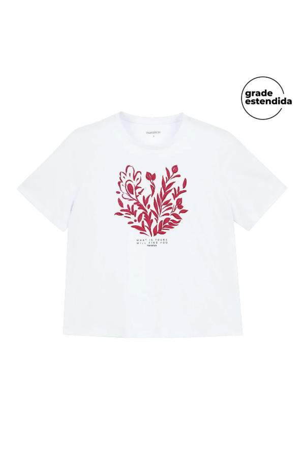 Remera Estampada Blanca Marialicia