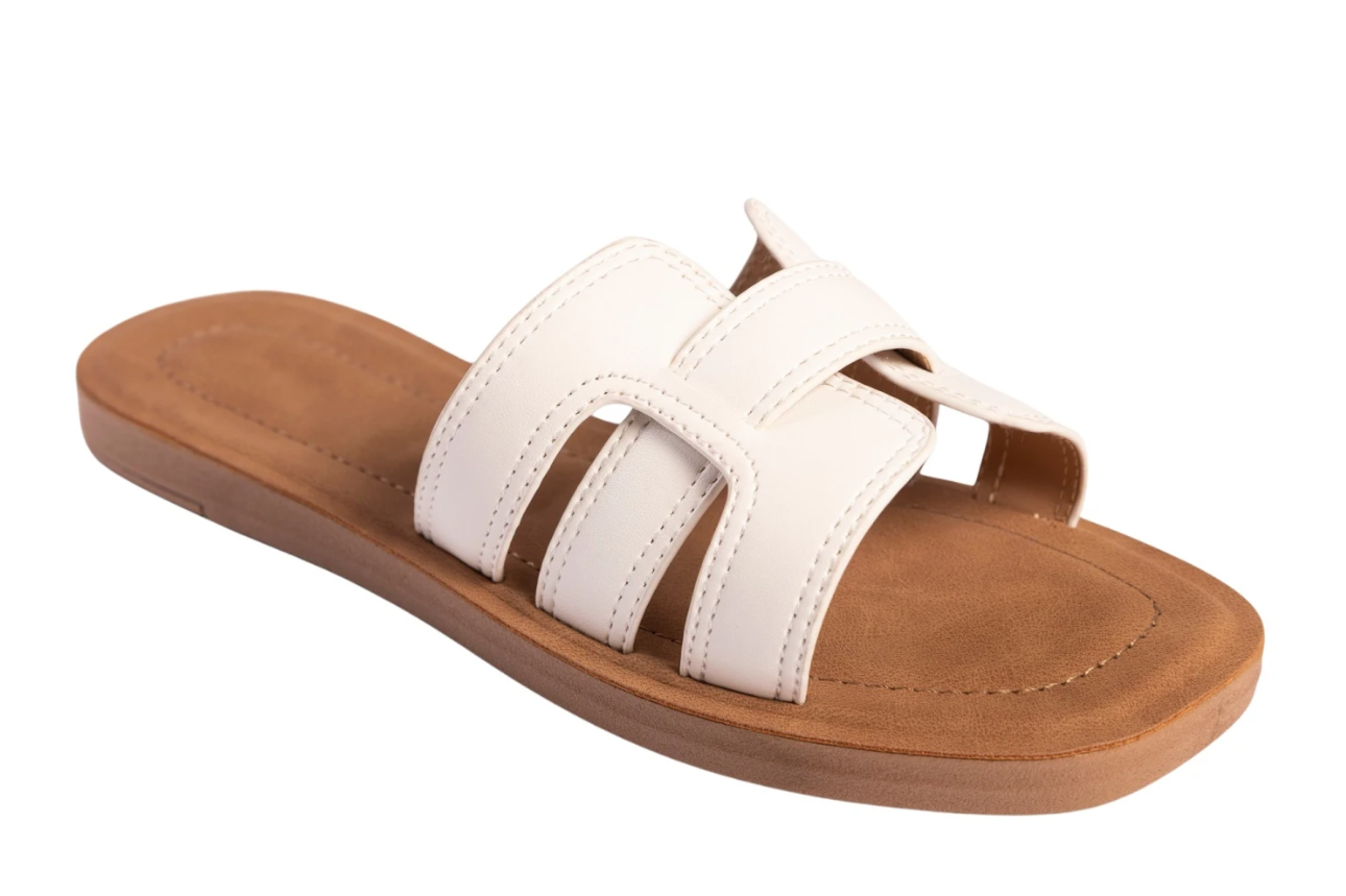 Sandalia Cherry Flat - White