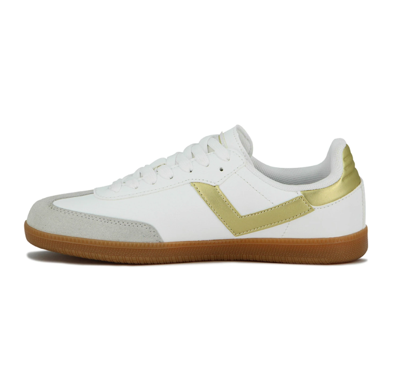 Pony Calzado Lifestyle Moma Unisex- Blanco/dorado