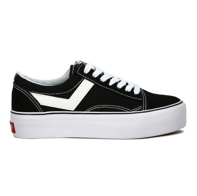 Pony Casual C/plataforma Canvas + Suede Black - Negro