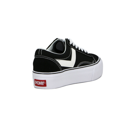 Pony Casual C/plataforma Canvas + Suede Black - Negro