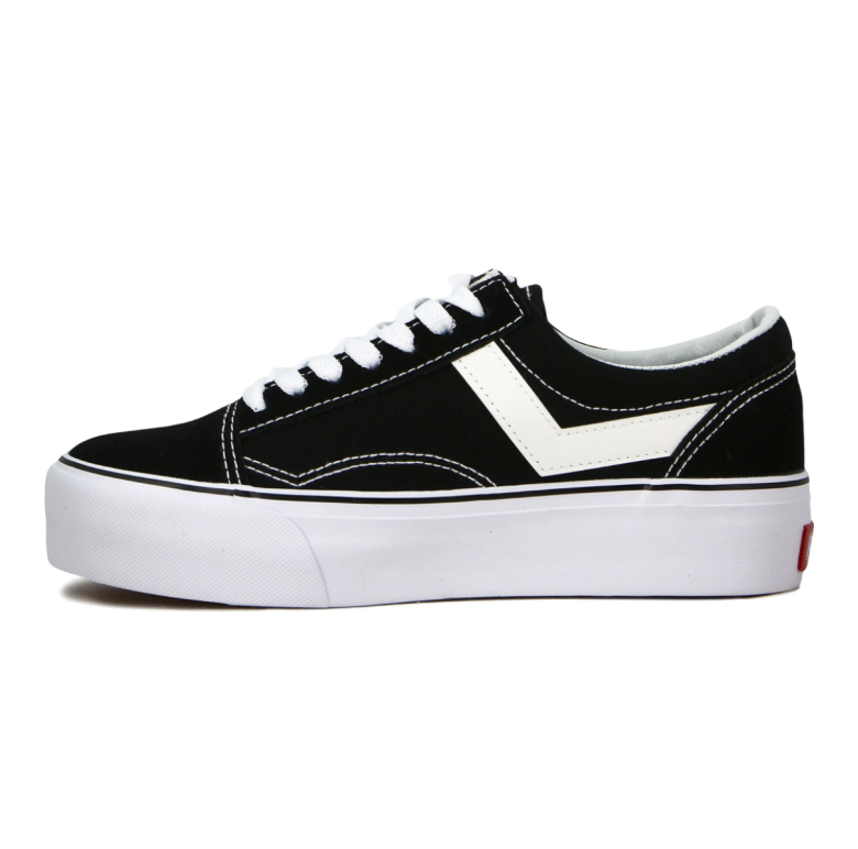 Pony Casual C/plataforma Canvas + Suede Black - Negro