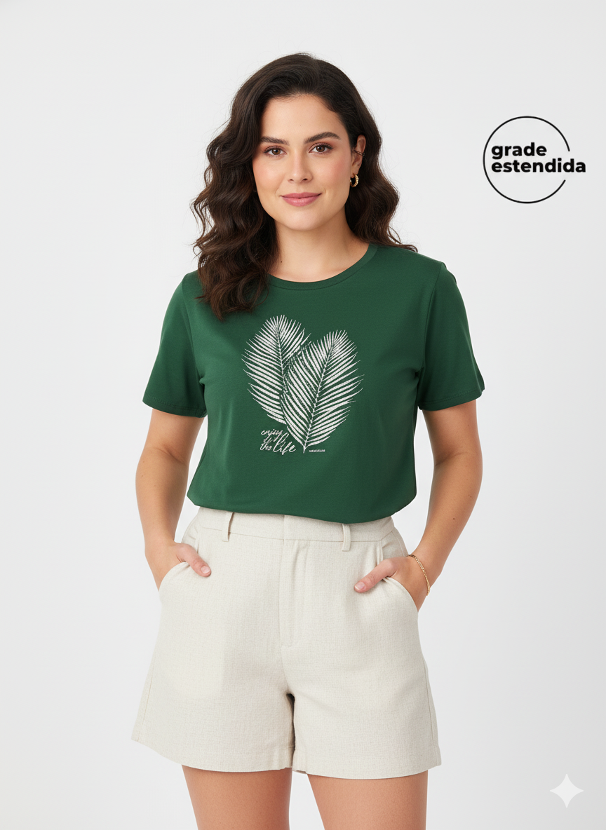 Remera Estampada Verde Marialicia