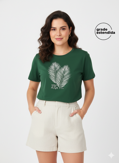 Remera Estampada Verde Marialicia