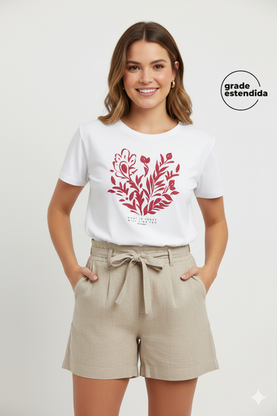 Remera Estampada Blanca Marialicia