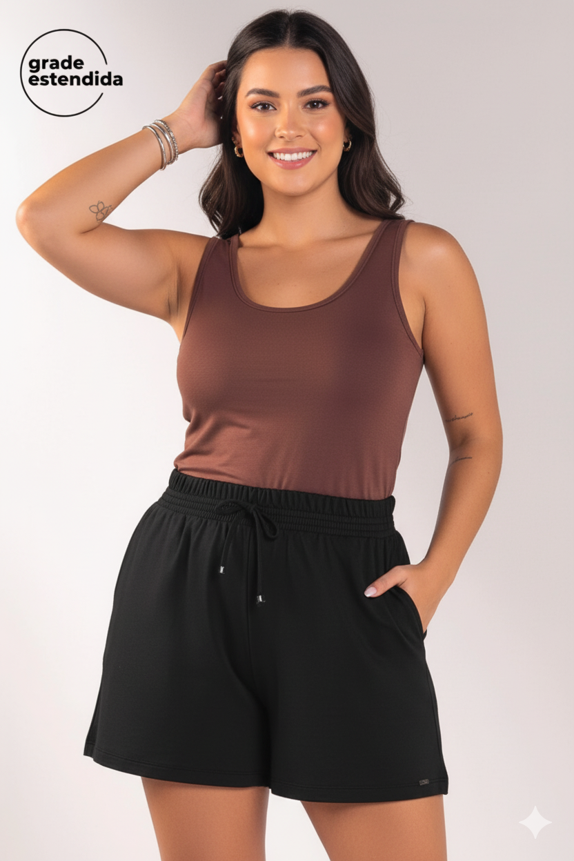 Short Deportivo Negro Marialicia
