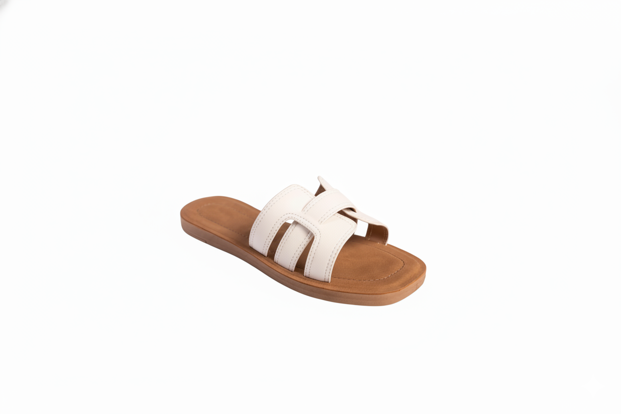 Sandalia Cherry Flat - White