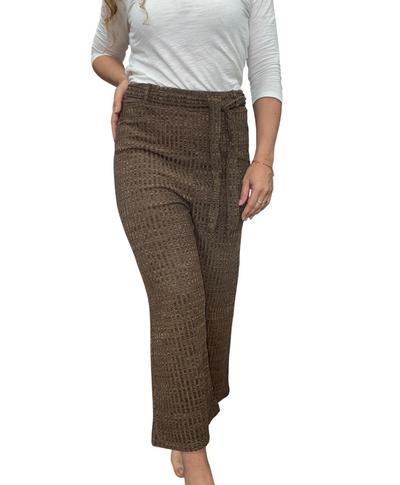 Pantalon Con Rib Y Lazo