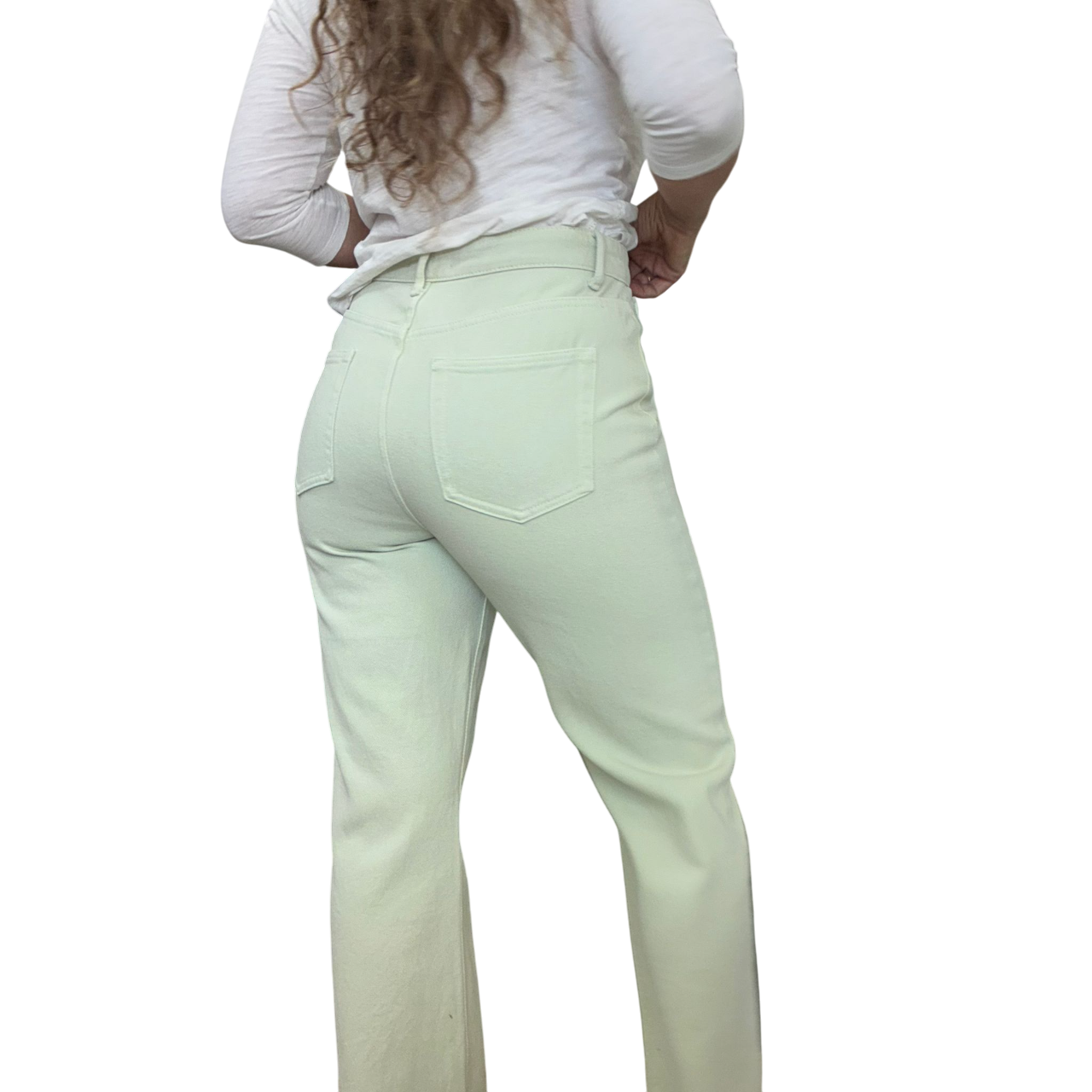 Jean Mom Verde