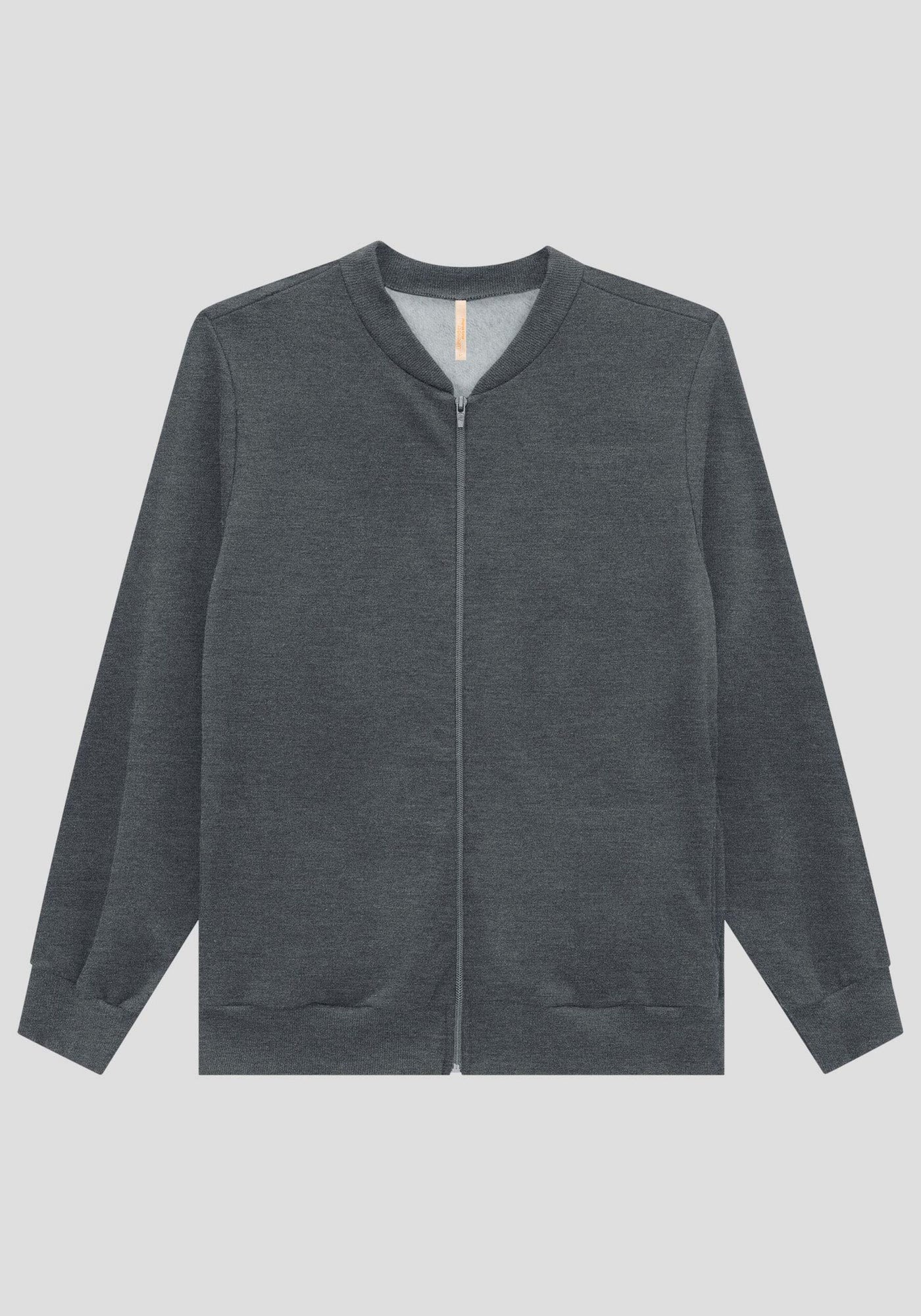 Campera Lunender Sin Capucha - Gris