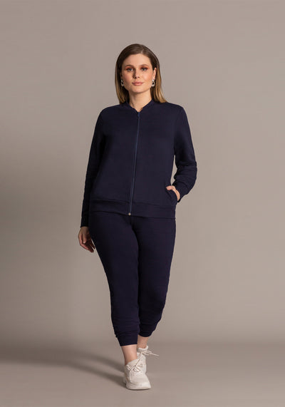 Campera Deportiva Lunender Sin Capucha - Azul