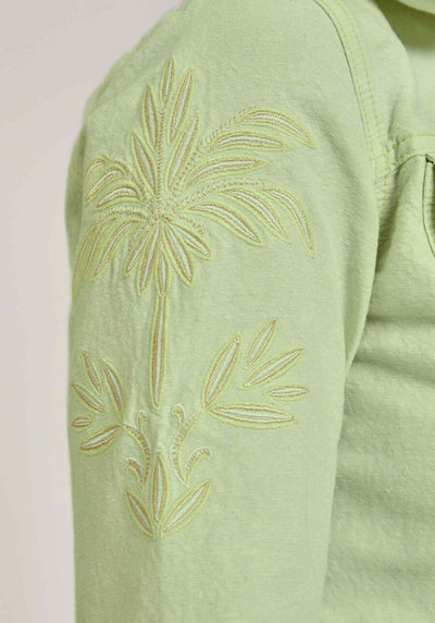 Campera Con Bordado - Verde