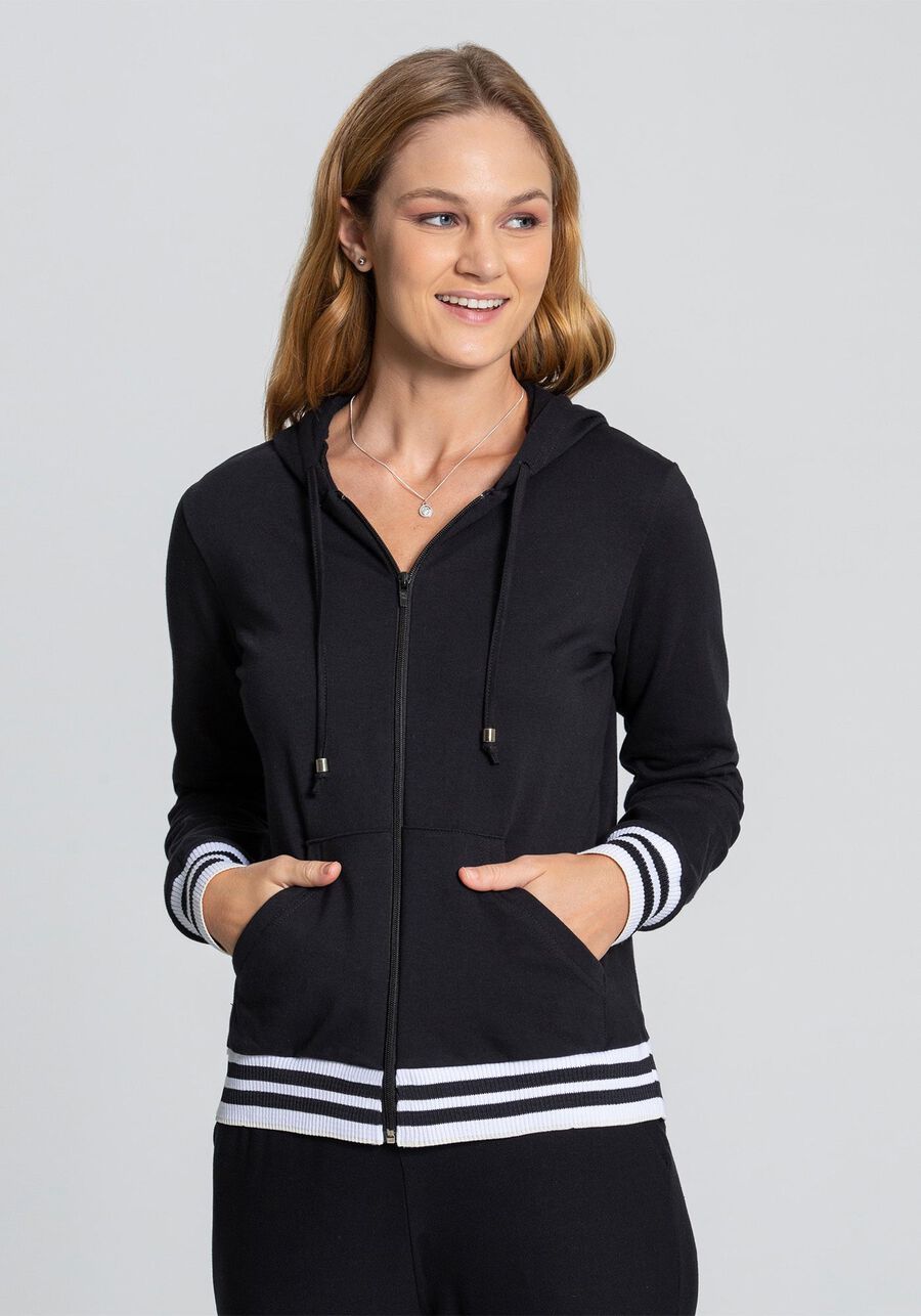Campera Lunender Con Capucha - Preto