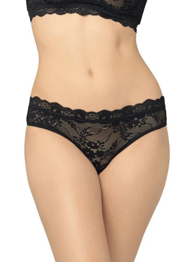 Bombacha Encaje De Millus - Preto